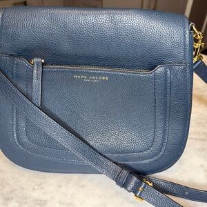 Marc Jacobs Blue Crossbody Bag with Textured Leather